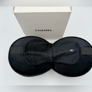 CHANEL Black Travel Pillow & Eye Mask